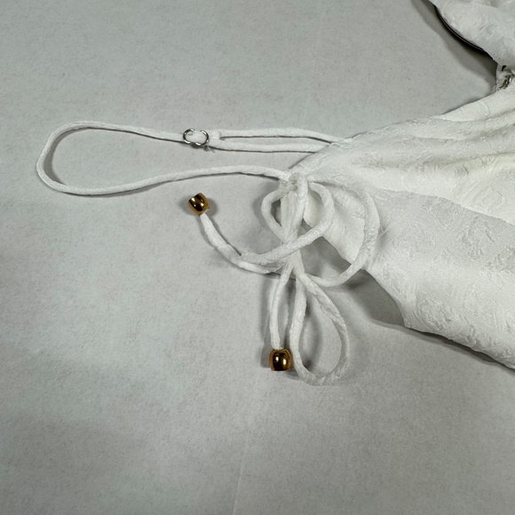 Selfie Leslie Ruffle Hem‎ Babydoll Dress White - Size S - NEW With Tags. - Picture 5 of 14